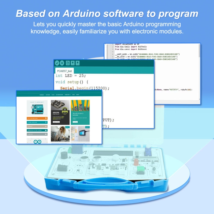 Arduino All-in-one kit base on arduino software to program